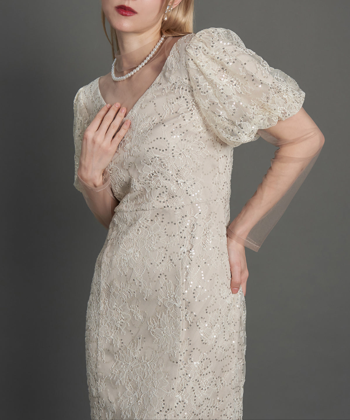 KIRARI PUFF SLEEVE DRESS