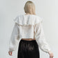 FRINGE JAQURD FRILL TOP