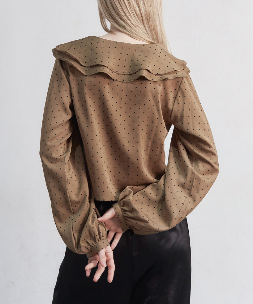 DOT FRILL BLOUSE – My shawty