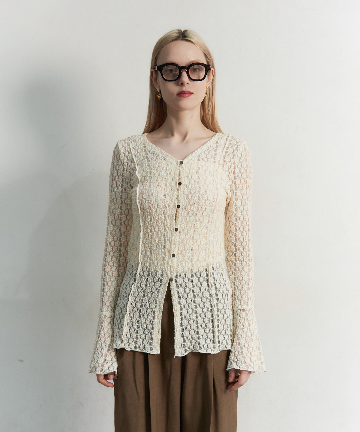 CUT LACE CARDIGAN