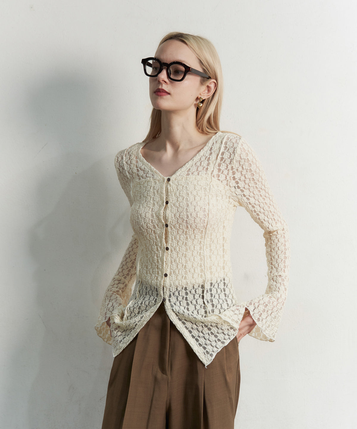 CUT LACE CARDIGAN