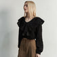FRINGE JAQURD FRILL TOP