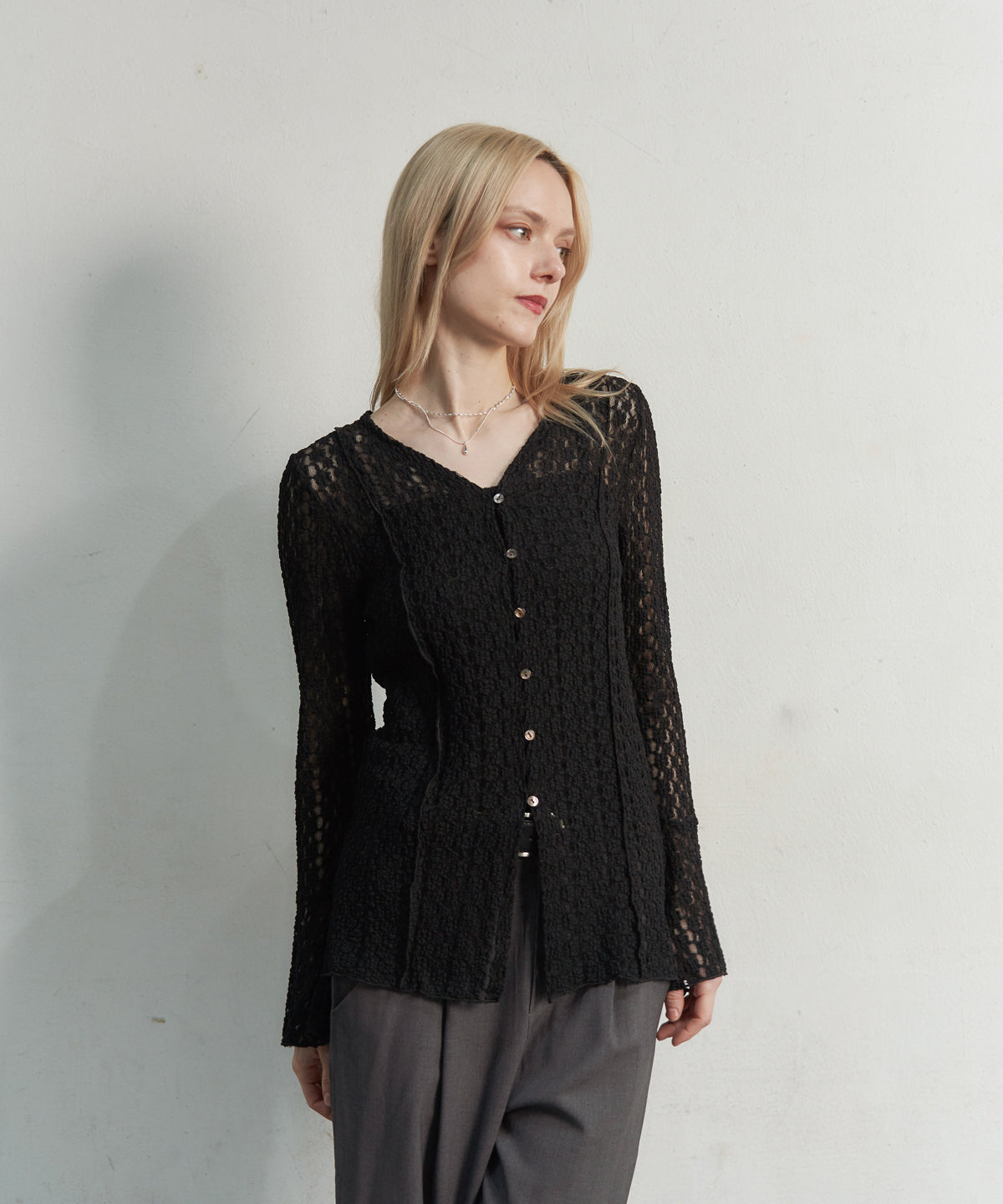 CUT LACE CARDIGAN