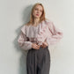 FRINGE JAQURD FRILL TOP