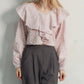 FRINGE JAQURD FRILL TOP