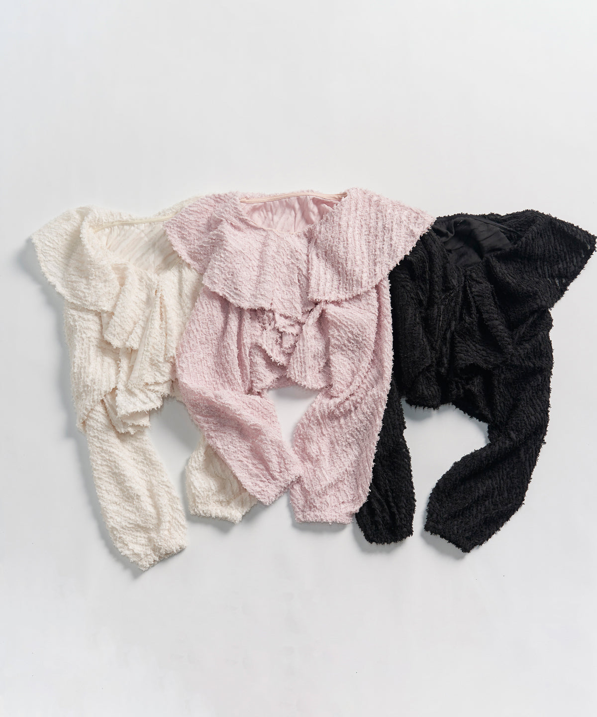FRINGE JAQURD FRILL TOP