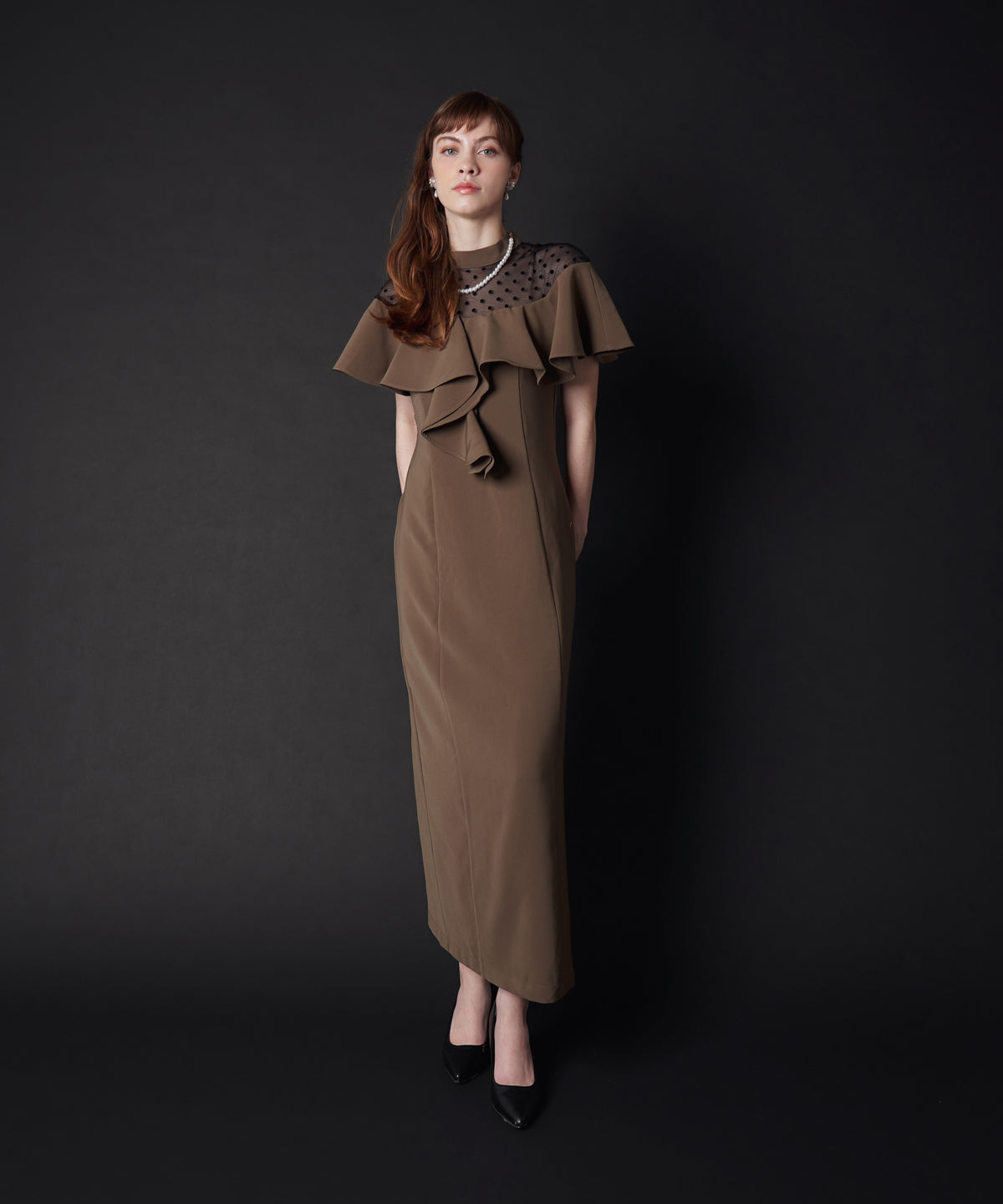 DOT FRILL DRESS