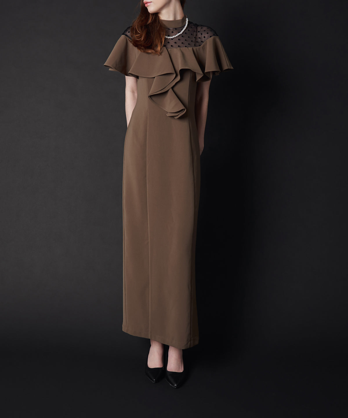 DOT FRILL DRESS
