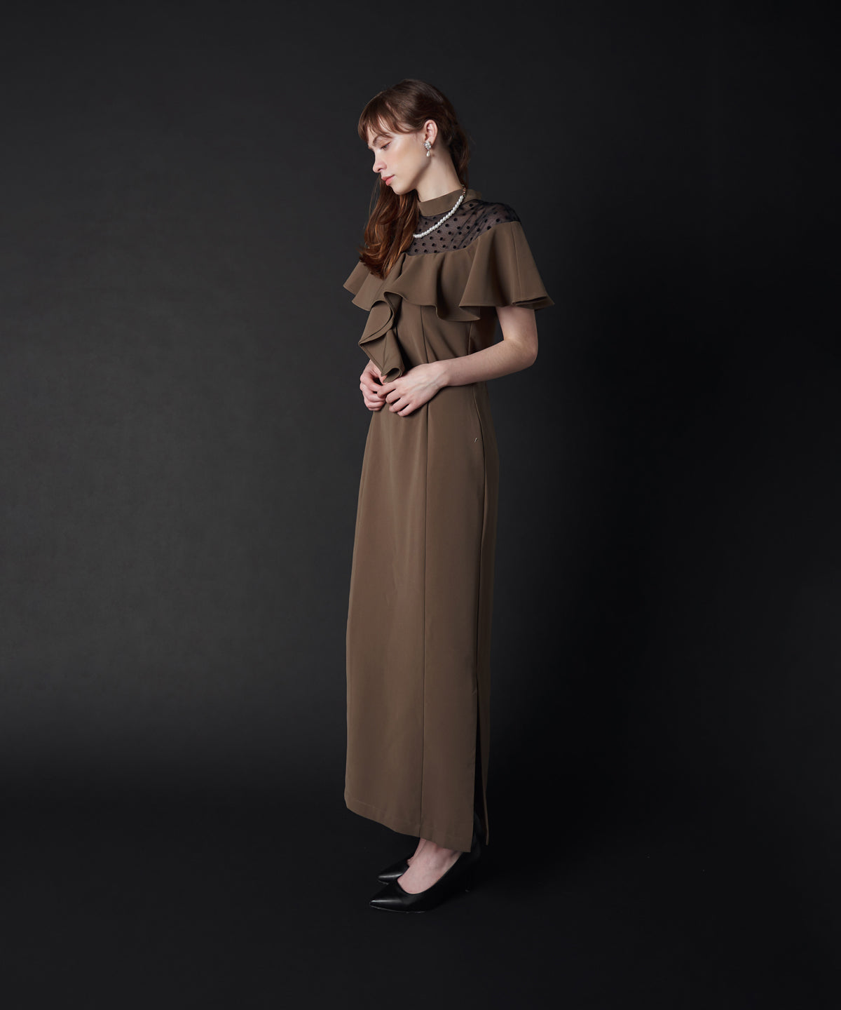 DOT FRILL DRESS