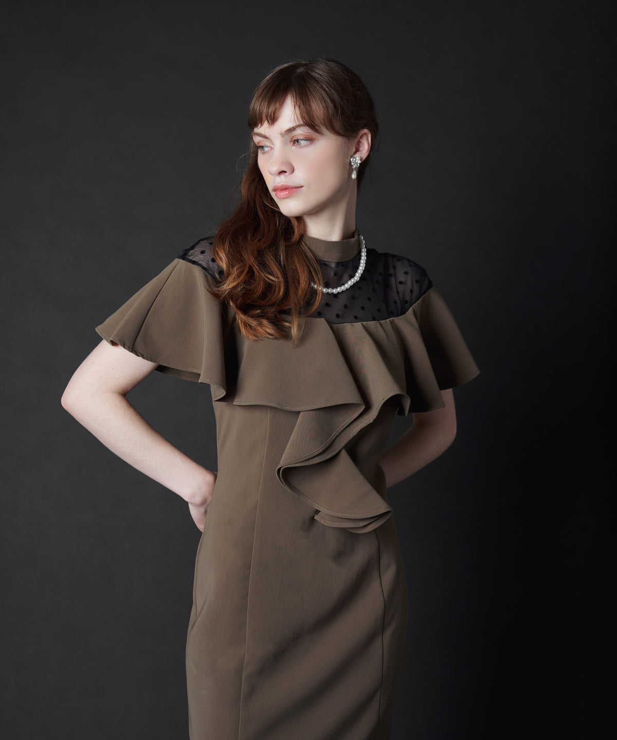 DOT FRILL DRESS