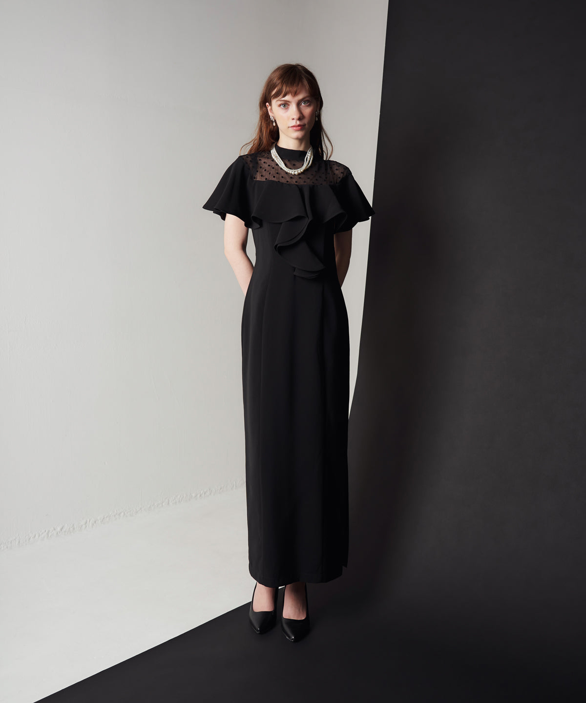 DOT FRILL DRESS
