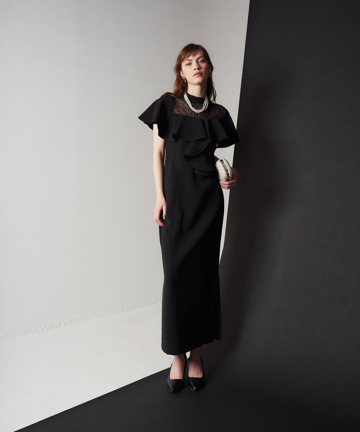 DOT FRILL DRESS