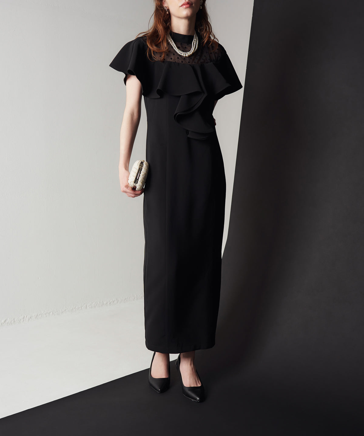 DOT FRILL DRESS