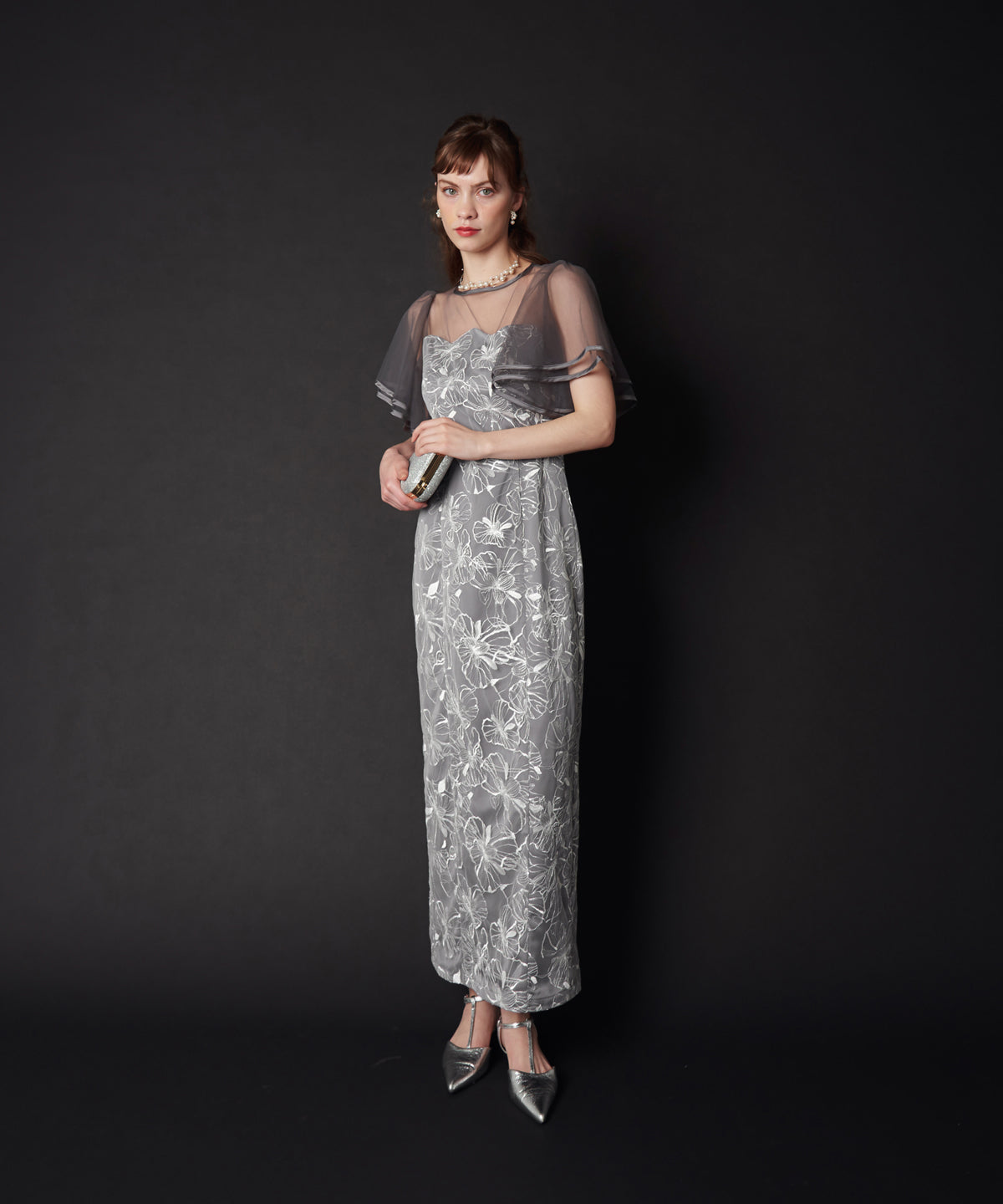 FLARE SLEEVE LACE DRESS