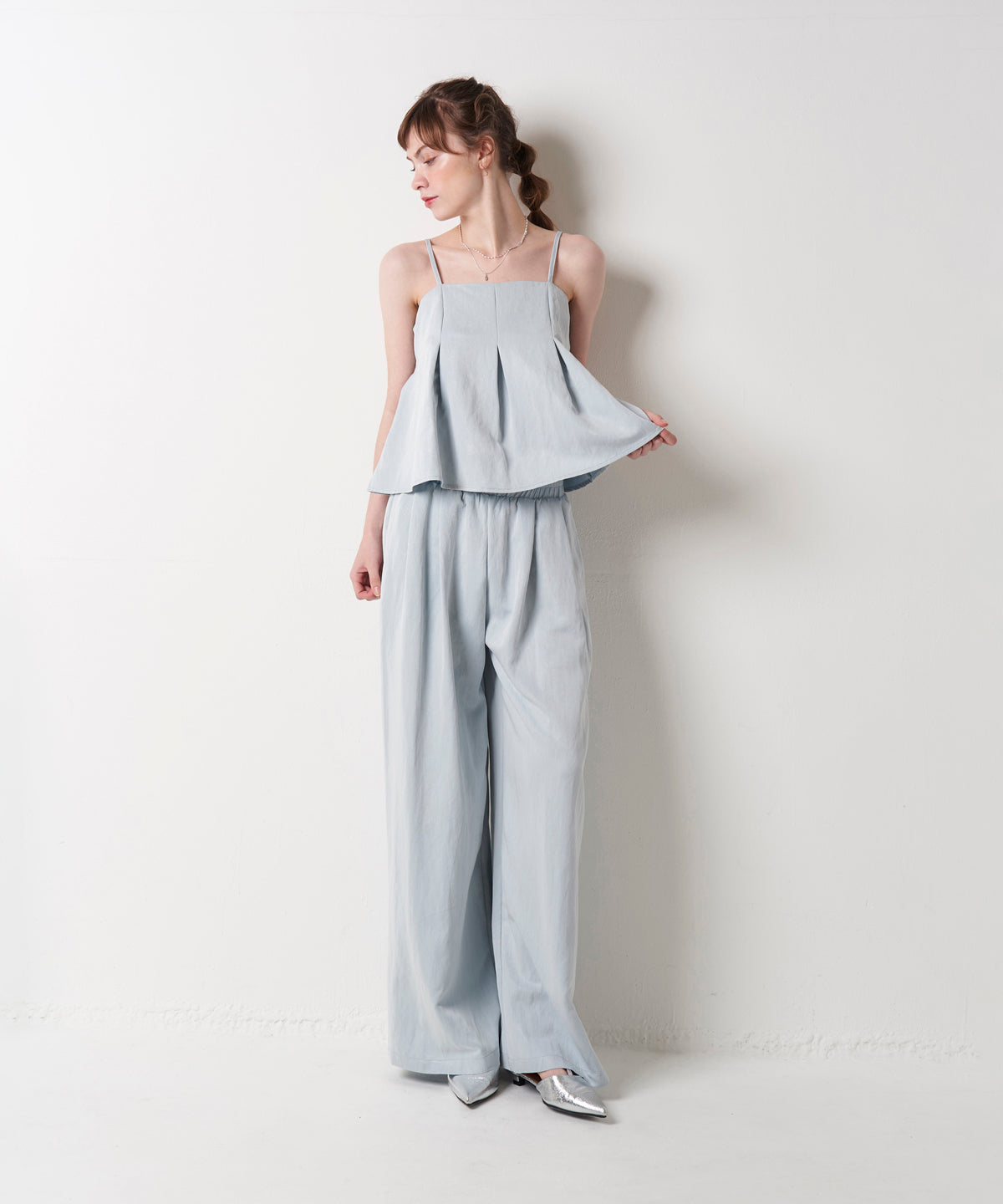 DENIM CAMI SET UP