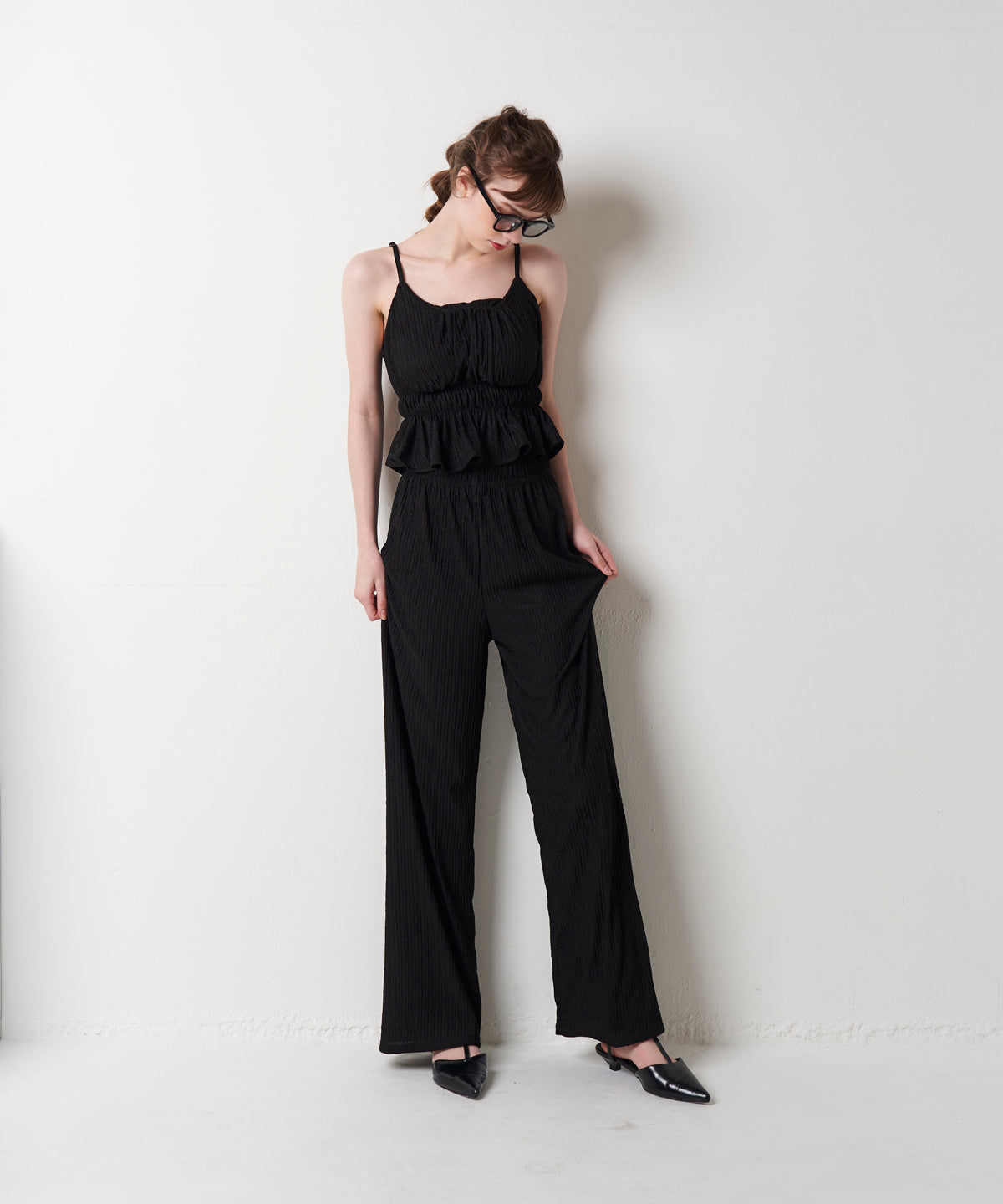 PLEATS CAMI SET UP