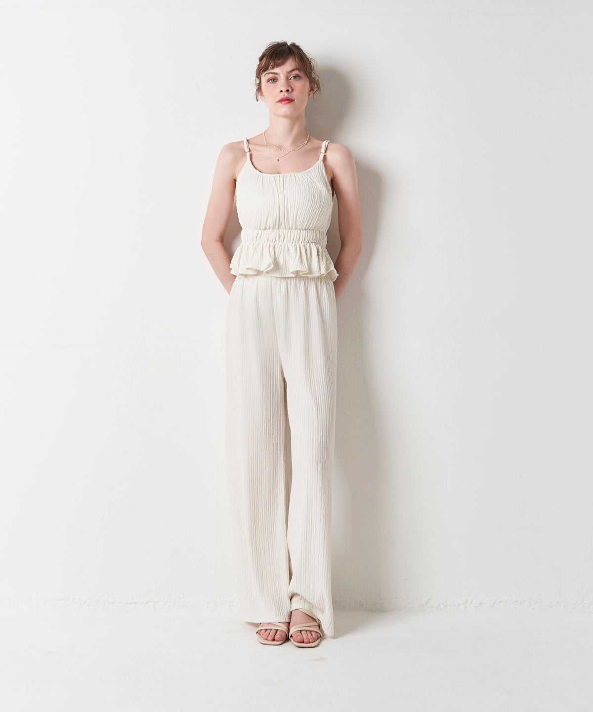 PLEATS CAMI SET UP