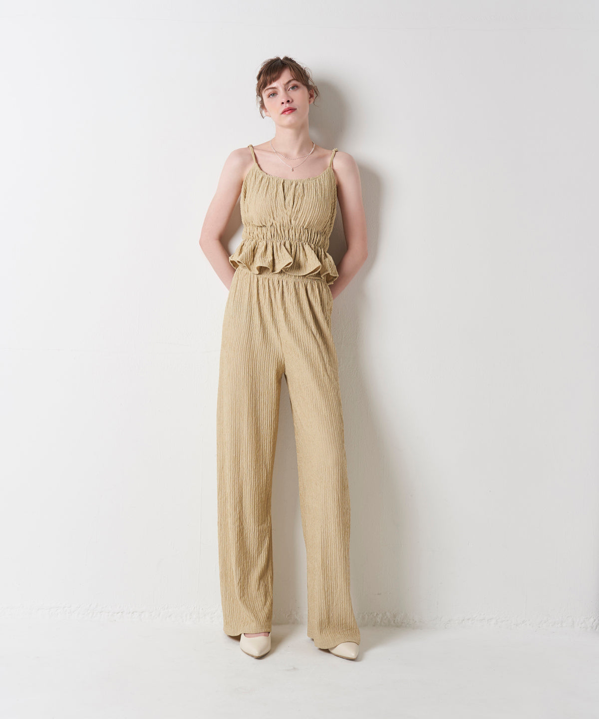 PLEATS CAMI SET UP