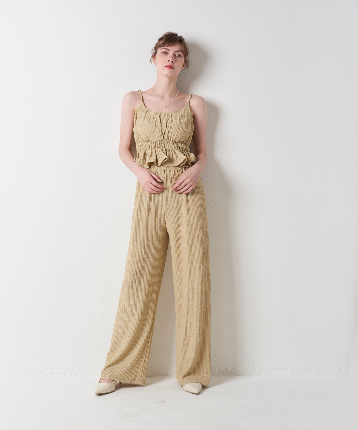 PLEATS CAMI SET UP