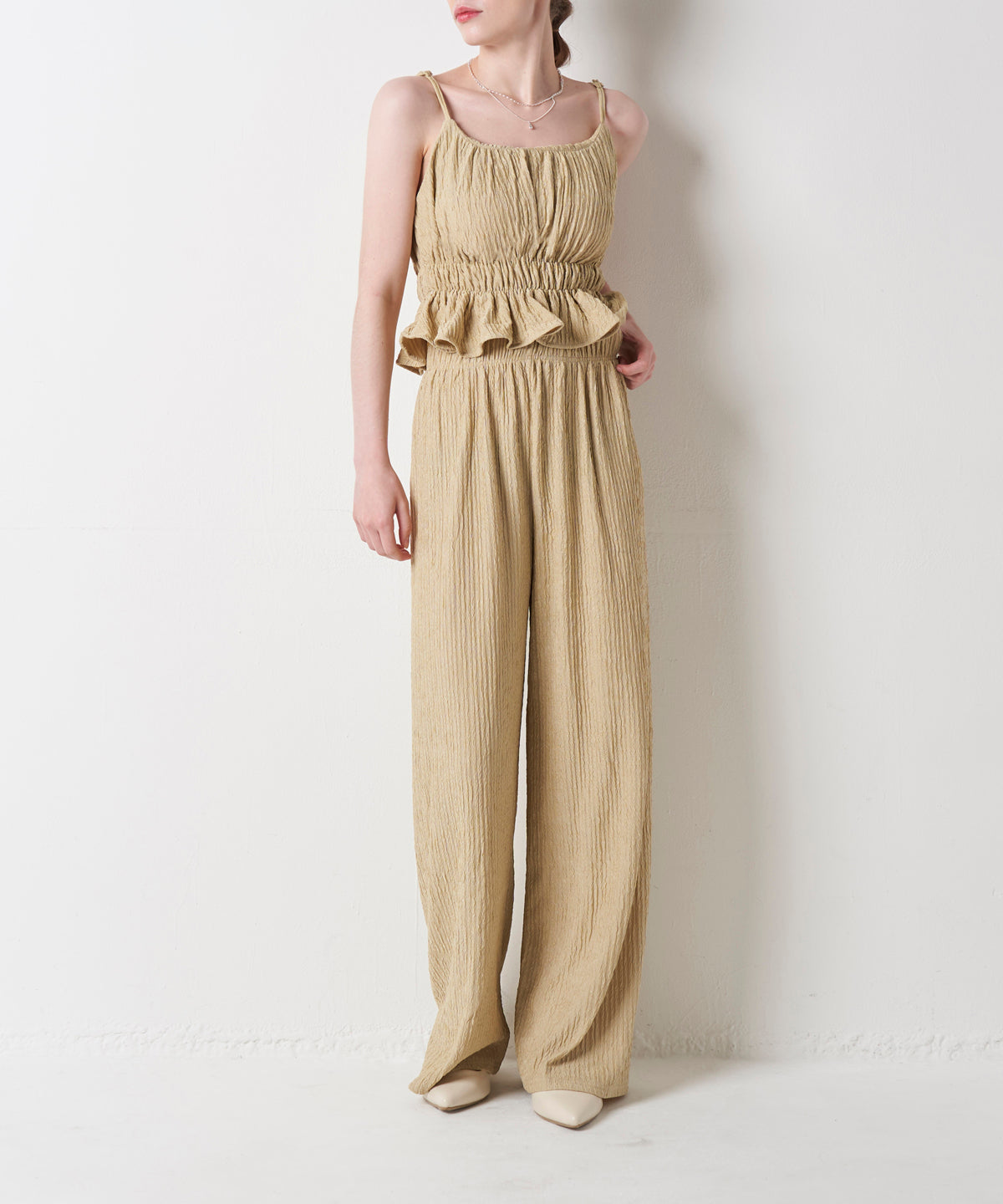 PLEATS CAMI SET UP