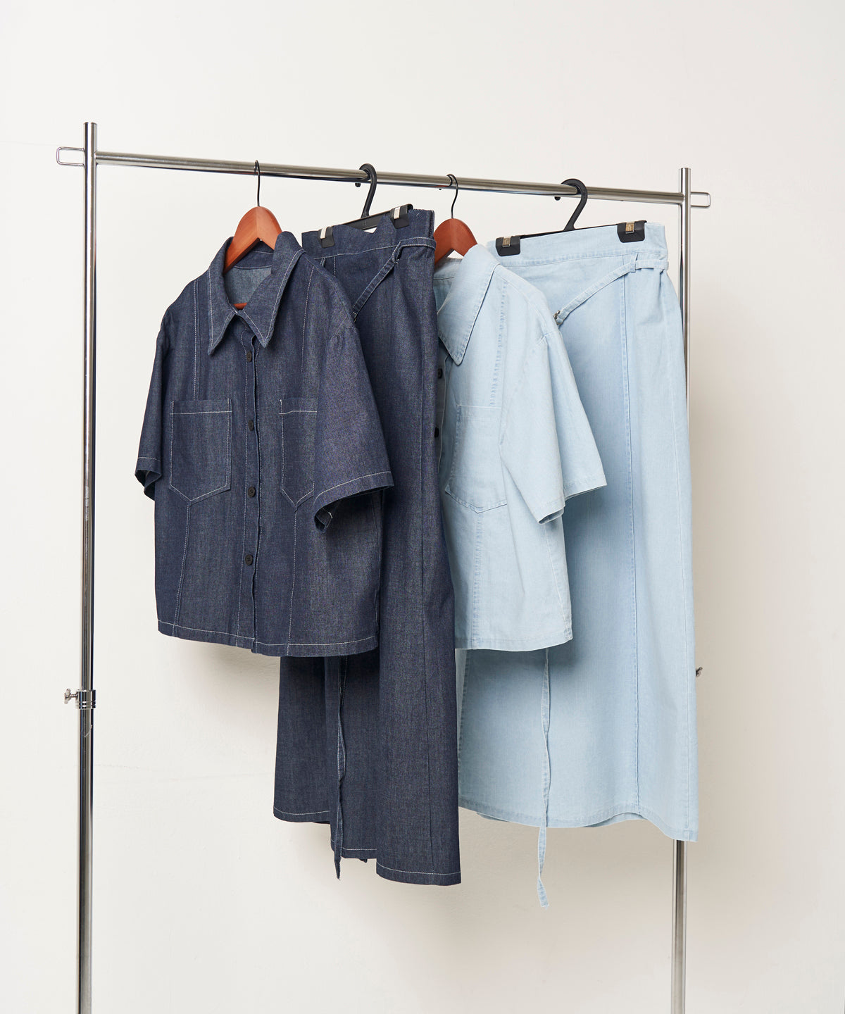 DENIM SKIRT SET UP