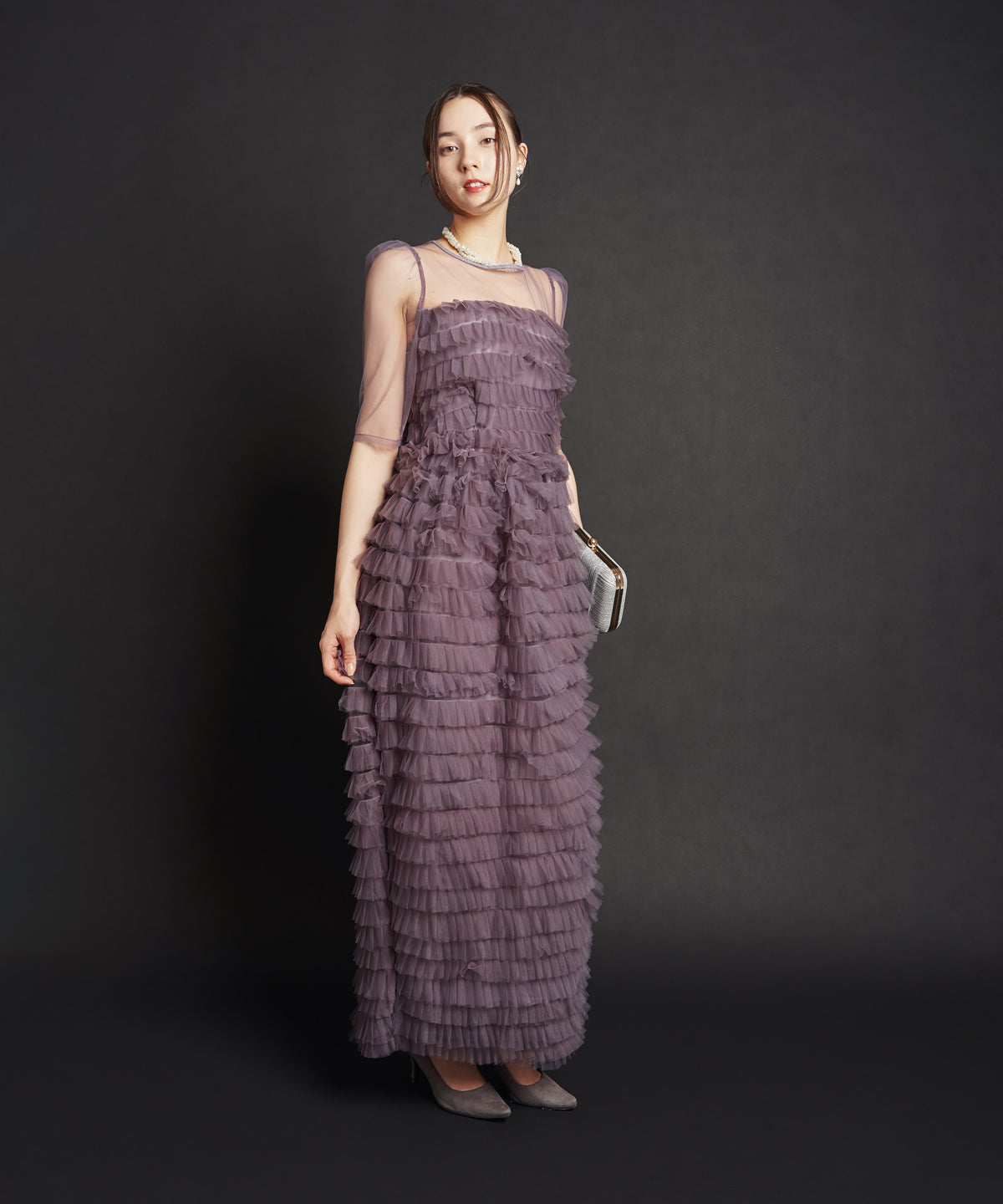 モデルサイズ：163cm B81 W62 H90 / 着用：パープル