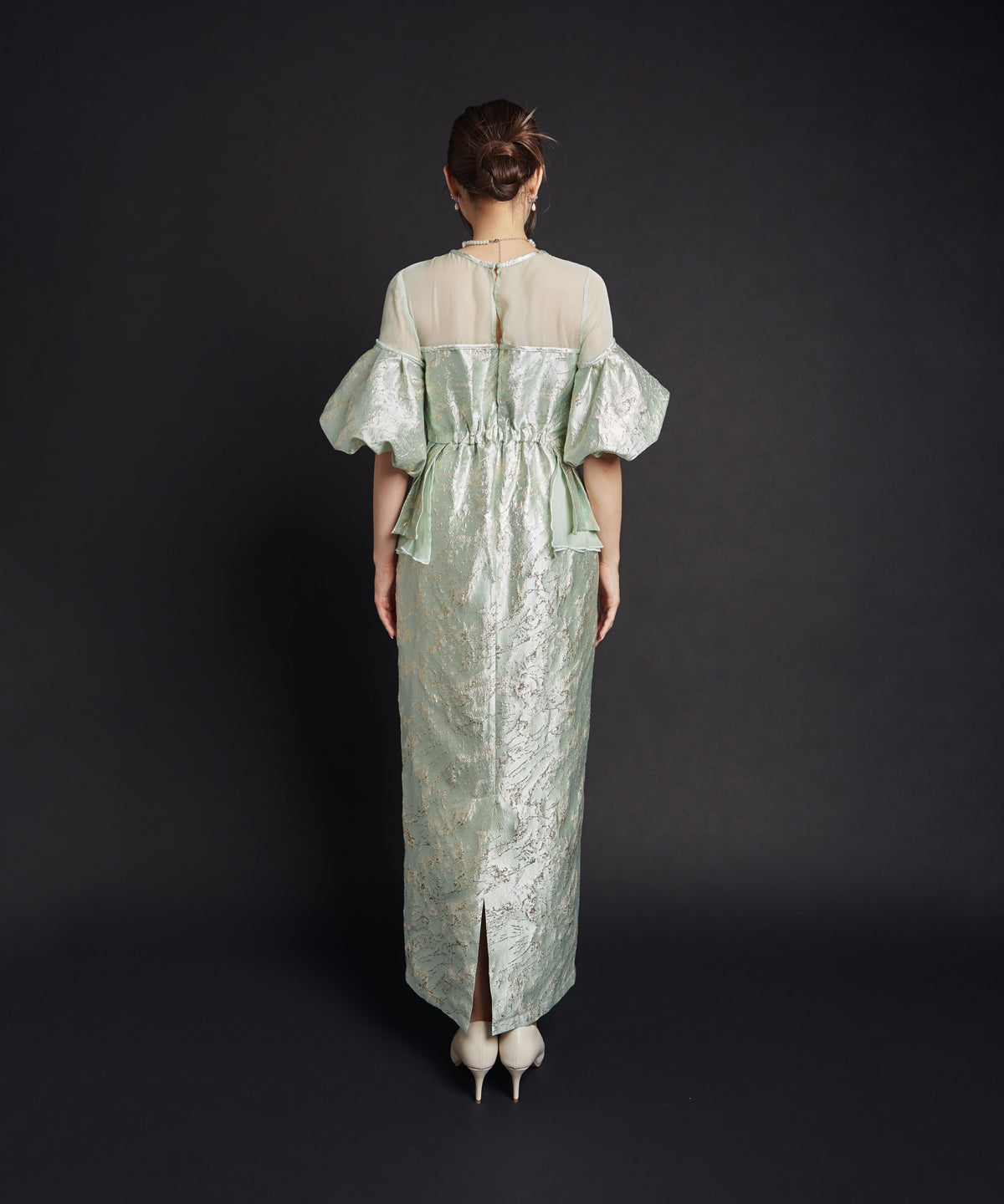 JACQUARD OFF SHOLDER DRESS
