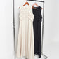LINEN LIKE GATHER ONEPIECE