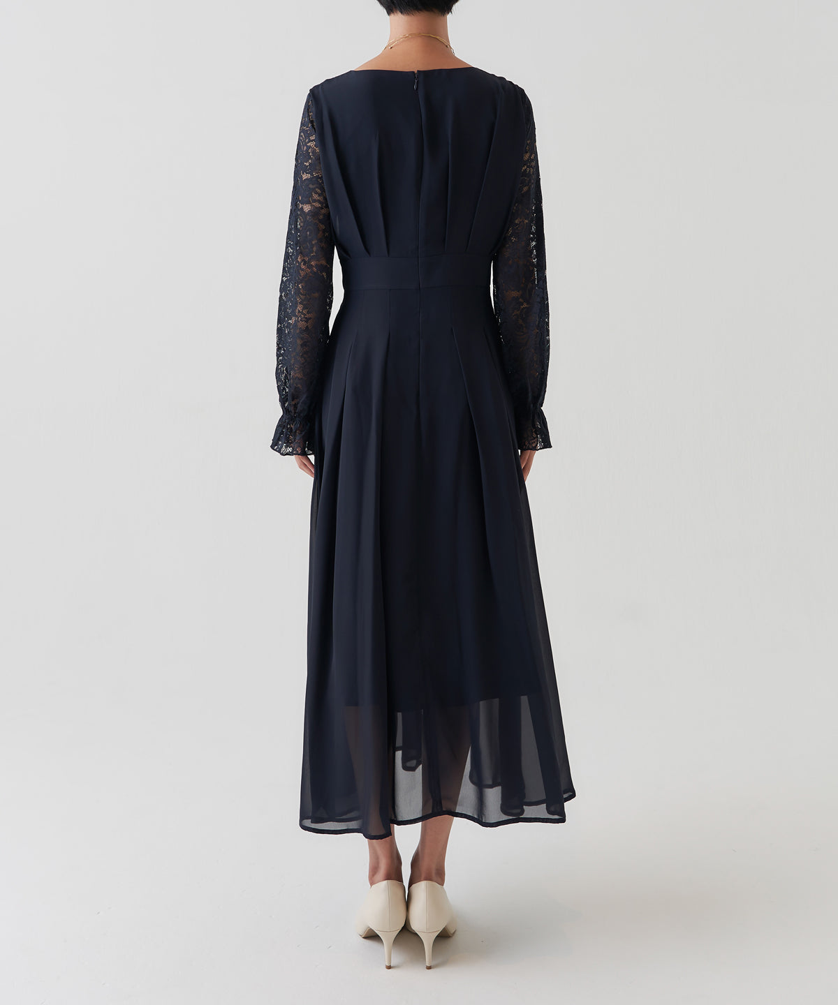 CHIFFON TUCK DRESS