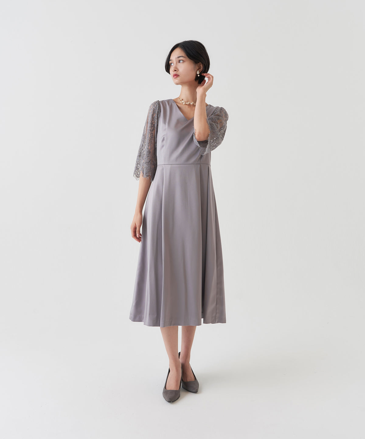 MATTE SATIN FLARE ONEPIECE