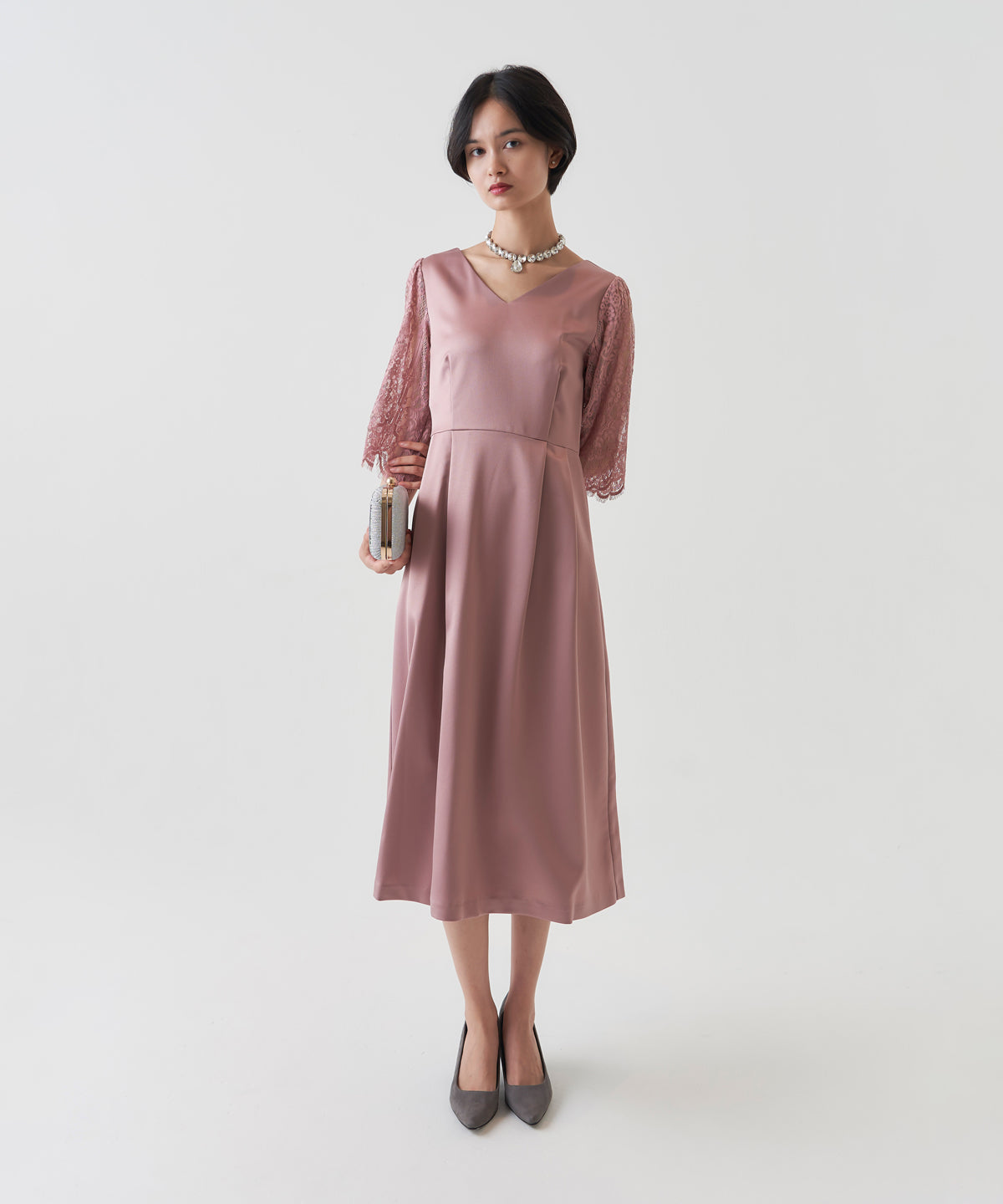 MATTE SATIN FLARE ONEPIECE