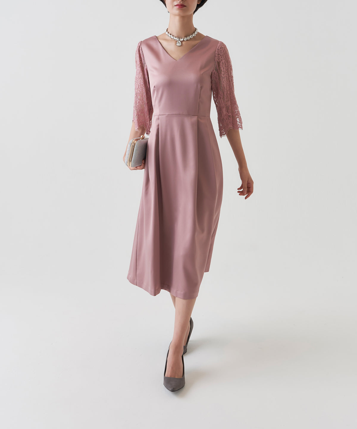 MATTE SATIN FLARE ONEPIECE