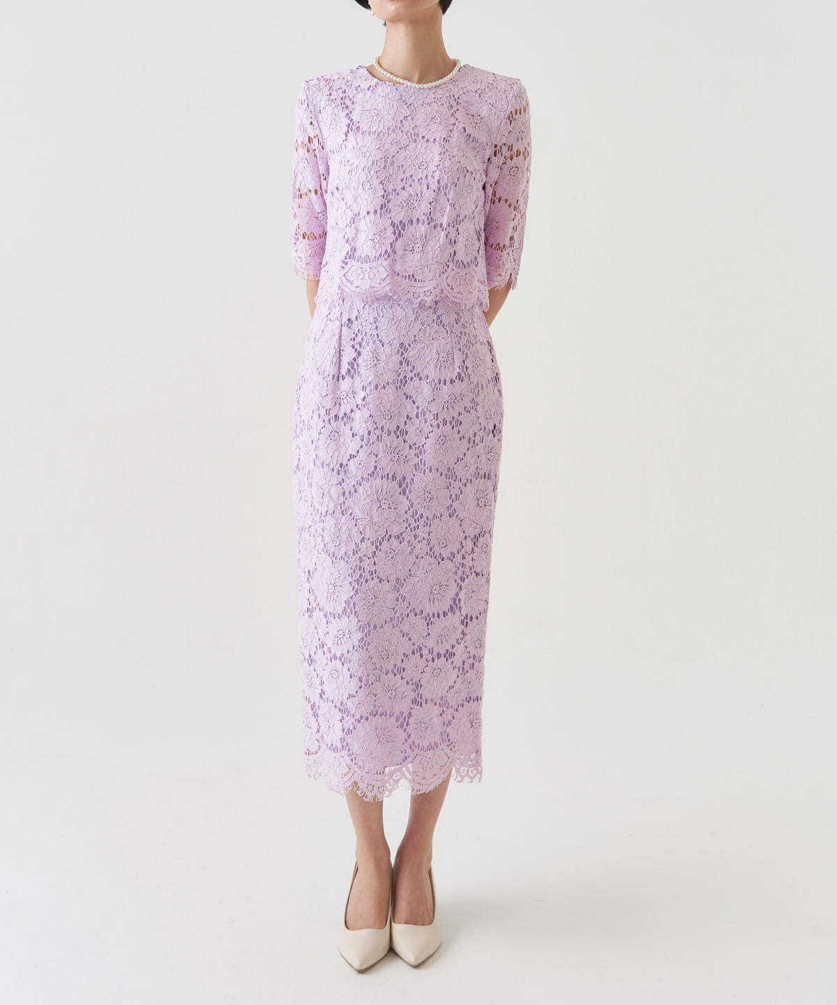 CUT LACE FLOWER DRESS
