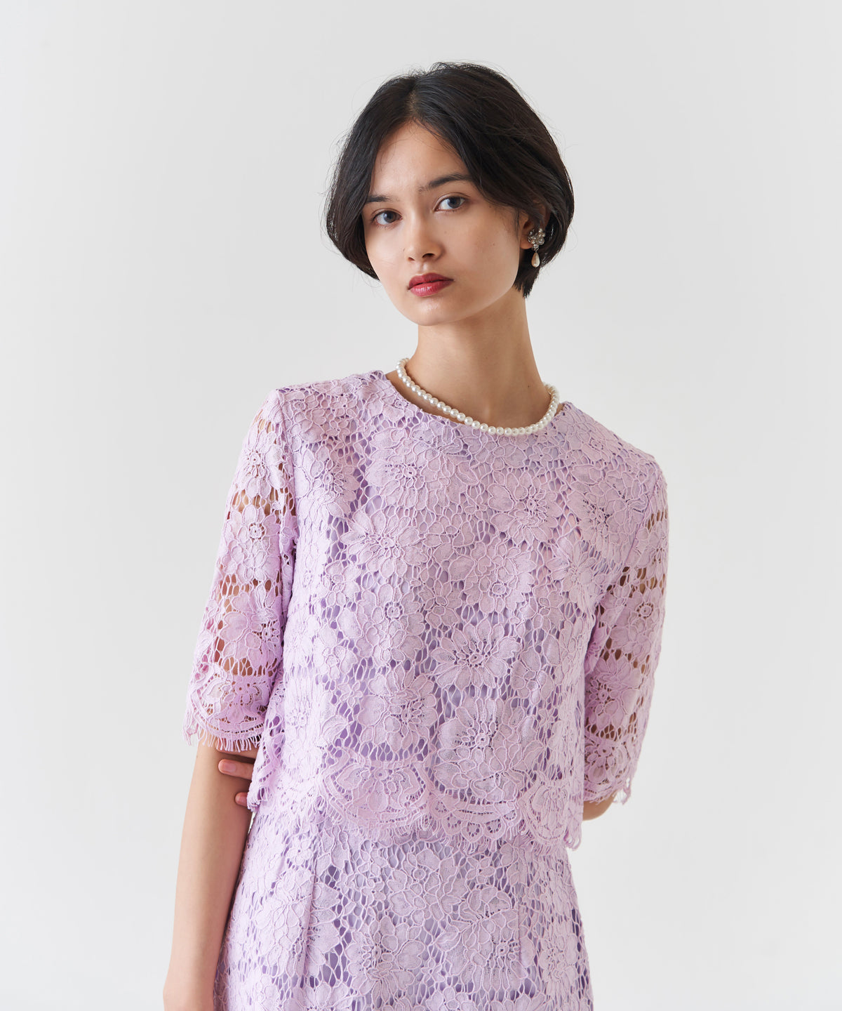 CUT LACE FLOWER DRESS