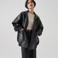 F/LEATHER STAND OVER BLOUSON