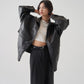 F/LEATHER STAND OVER BLOUSON