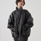 F/LEATHER STAND OVER BLOUSON