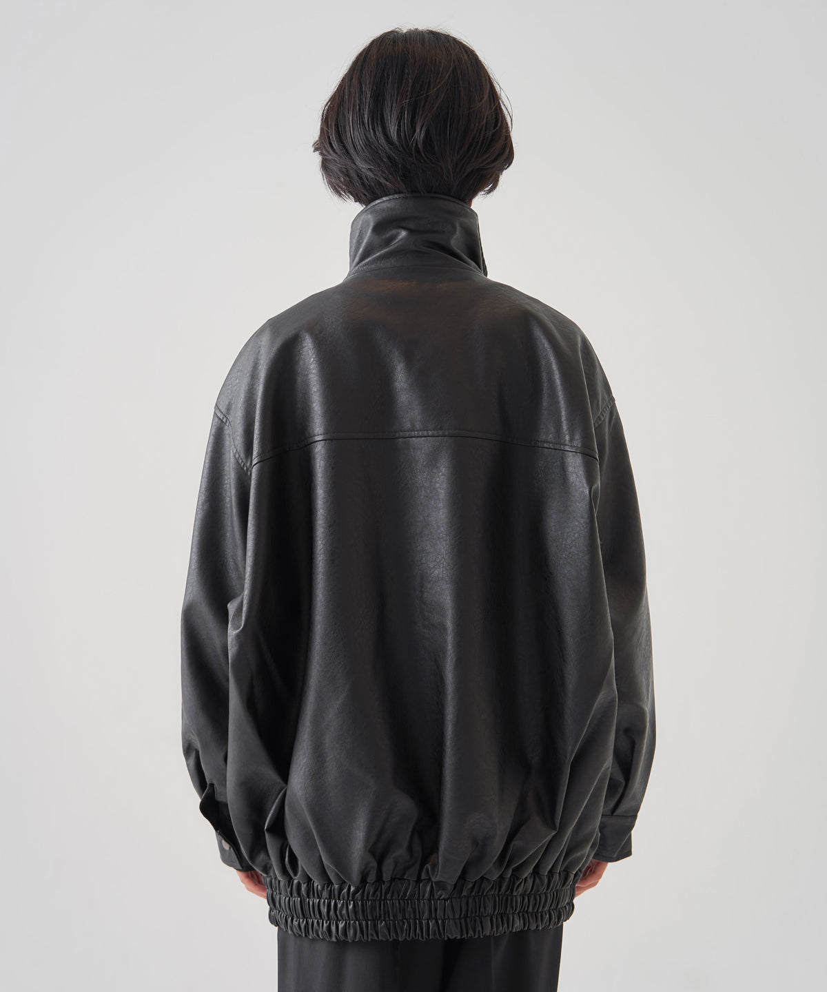 F/LEATHER STAND OVER BLOUSON