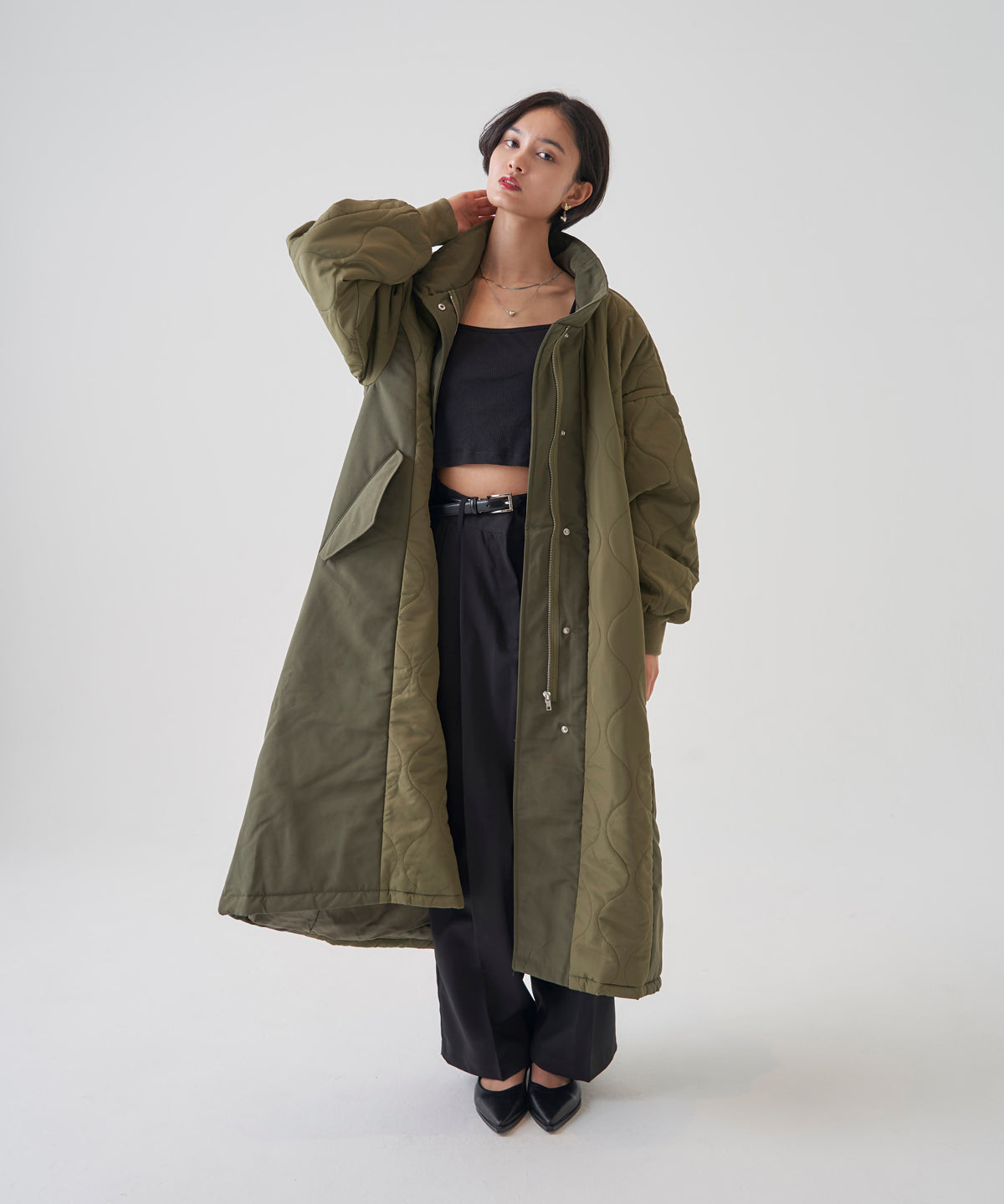 QUILT LONG COAT