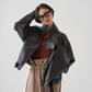 F/LEATHER BIKER JACKET