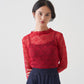 LACE MOCK NECK TOP
