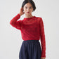 LACE MOCK NECK TOP