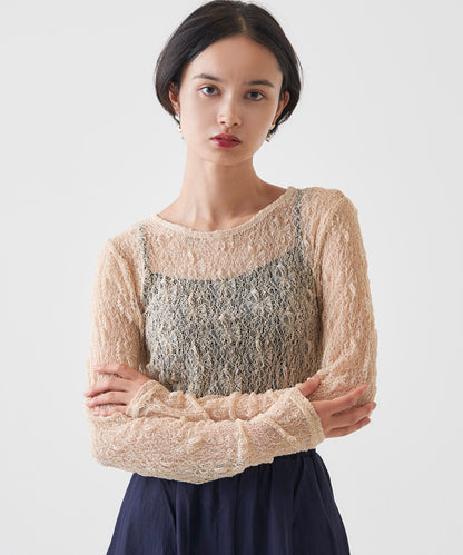 LACE GATHER TOP