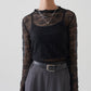 LACE MOCK NECK TOP