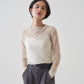 LACE MOCK NECK TOP