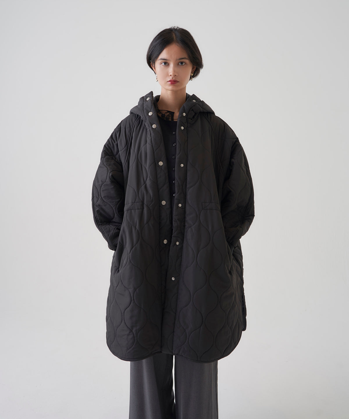 QUILT HOODIE COAT