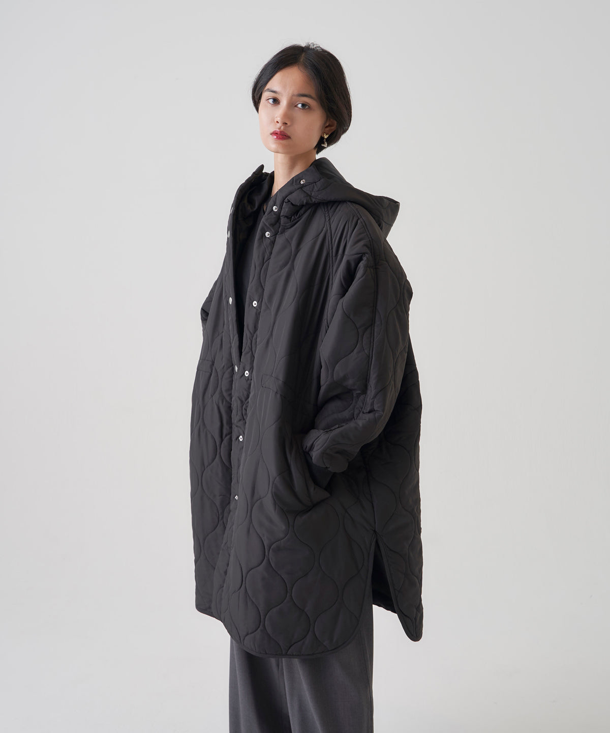 QUILT HOODIE COAT
