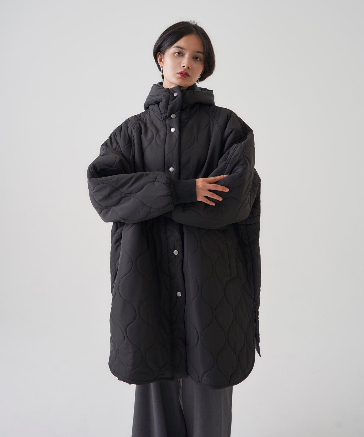 QUILT HOODIE COAT