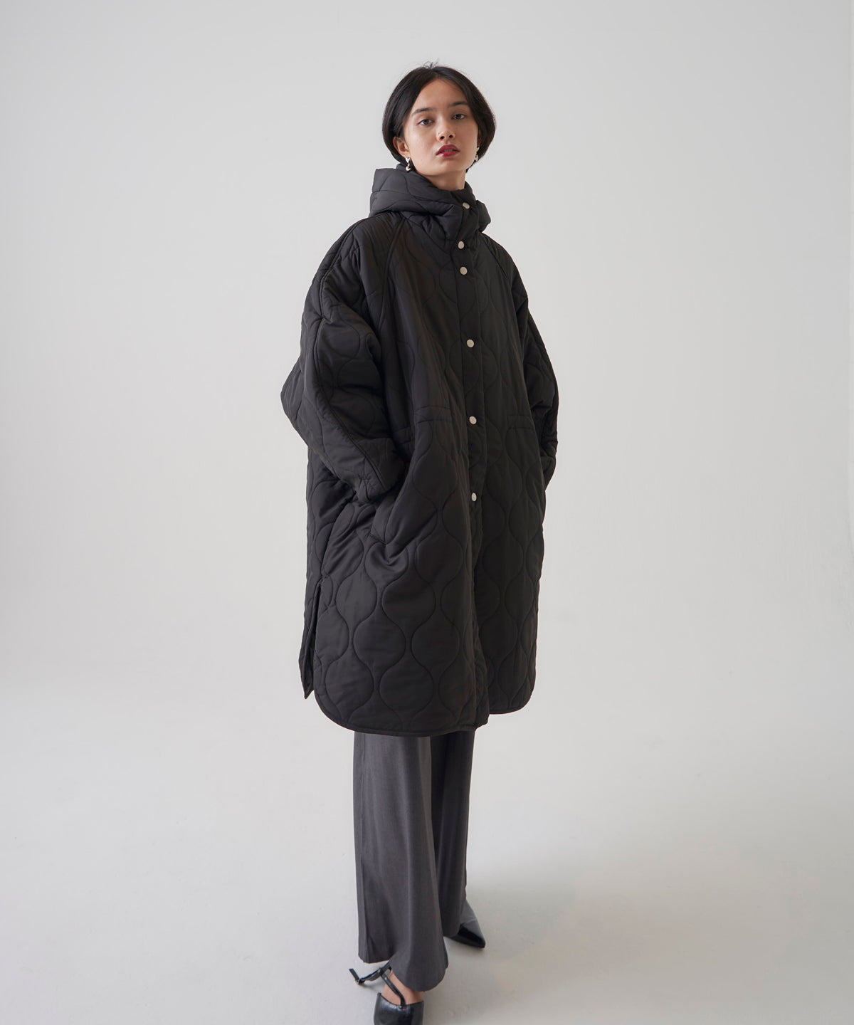 QUILT HOODIE COAT