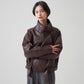 F/LEATHER BIKER JACKET